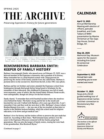 Esperance Museum Newsletter cover